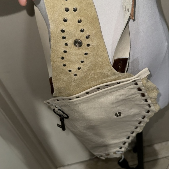 Off white leather crossbody - Picture 3 of 6